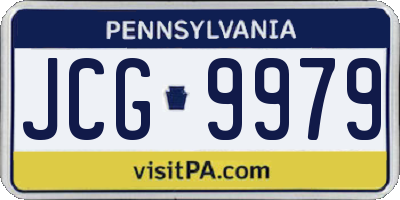 PA license plate JCG9979