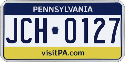 PA license plate JCH0127