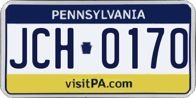PA license plate JCH0170