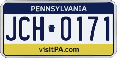 PA license plate JCH0171