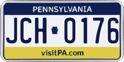 PA license plate JCH0176