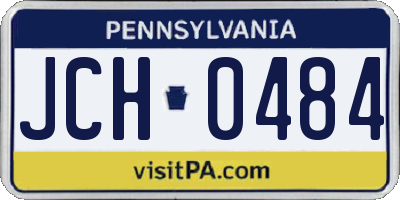 PA license plate JCH0484