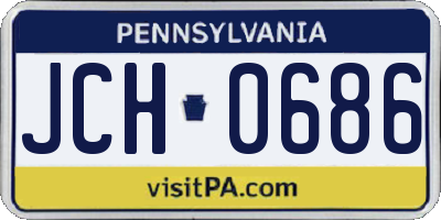 PA license plate JCH0686