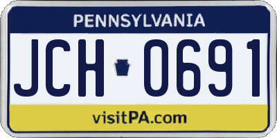 PA license plate JCH0691