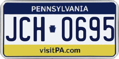 PA license plate JCH0695