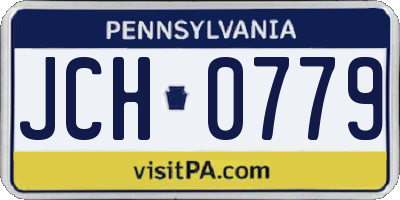 PA license plate JCH0779