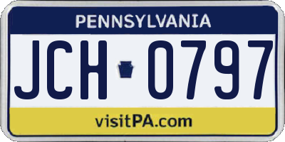 PA license plate JCH0797