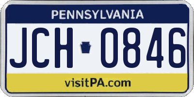 PA license plate JCH0846