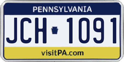 PA license plate JCH1091