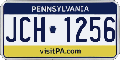 PA license plate JCH1256