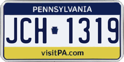 PA license plate JCH1319