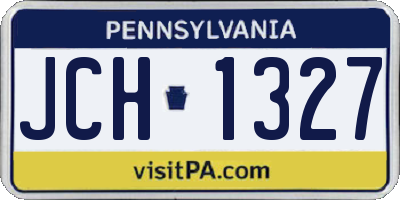 PA license plate JCH1327