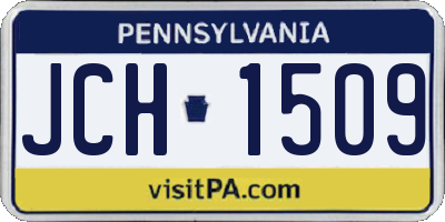 PA license plate JCH1509
