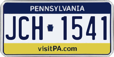 PA license plate JCH1541