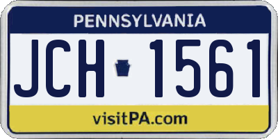 PA license plate JCH1561