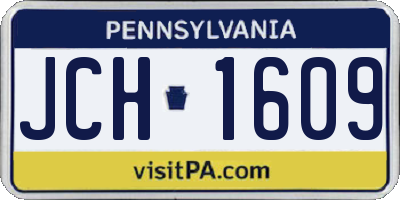 PA license plate JCH1609