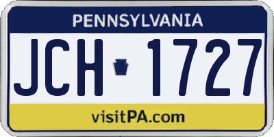 PA license plate JCH1727