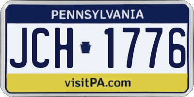 PA license plate JCH1776