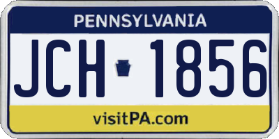 PA license plate JCH1856