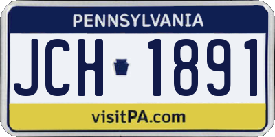 PA license plate JCH1891