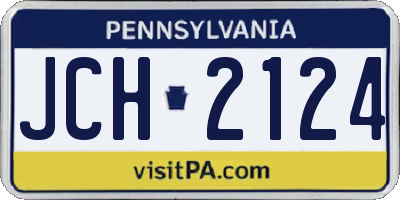 PA license plate JCH2124
