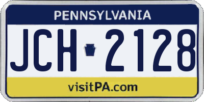 PA license plate JCH2128
