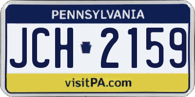 PA license plate JCH2159