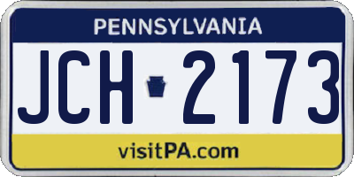 PA license plate JCH2173