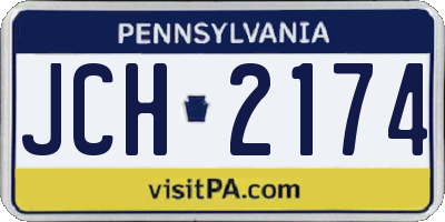 PA license plate JCH2174