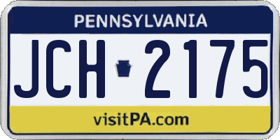 PA license plate JCH2175