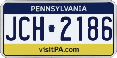 PA license plate JCH2186
