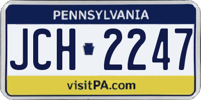 PA license plate JCH2247