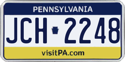 PA license plate JCH2248
