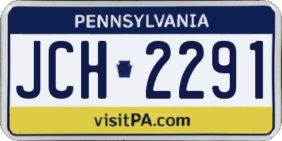 PA license plate JCH2291