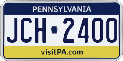 PA license plate JCH2400
