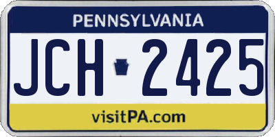 PA license plate JCH2425