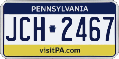 PA license plate JCH2467