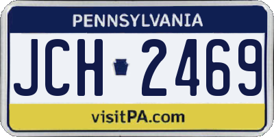 PA license plate JCH2469