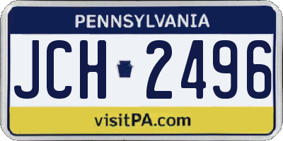 PA license plate JCH2496