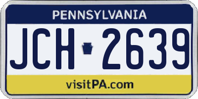 PA license plate JCH2639