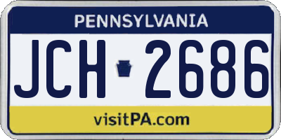 PA license plate JCH2686
