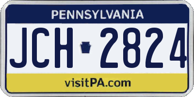 PA license plate JCH2824