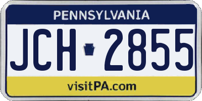 PA license plate JCH2855