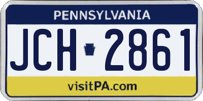 PA license plate JCH2861