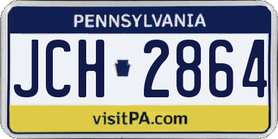 PA license plate JCH2864