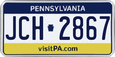 PA license plate JCH2867