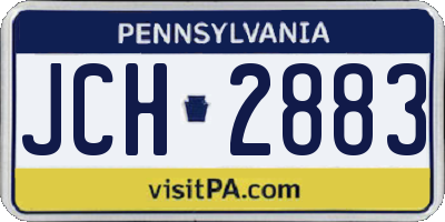 PA license plate JCH2883