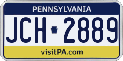 PA license plate JCH2889