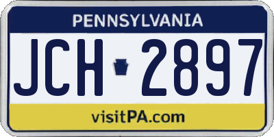 PA license plate JCH2897