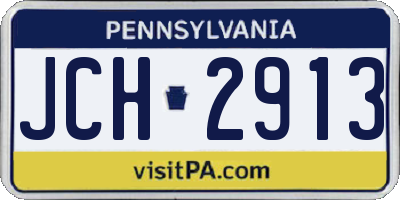PA license plate JCH2913